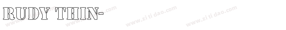 Rudy Thin字体转换